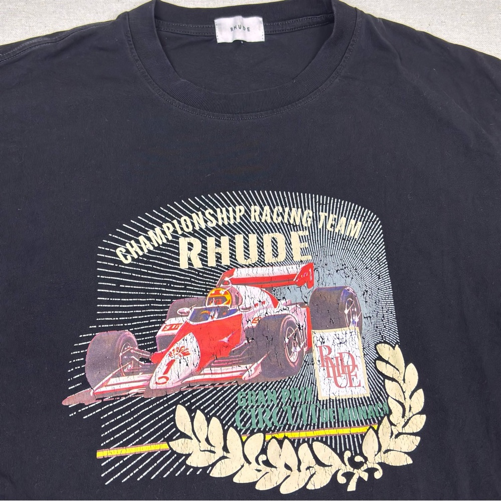Rhude Championship Racing Team T-Shirt Y2K Size XL - Picture 3 of 8